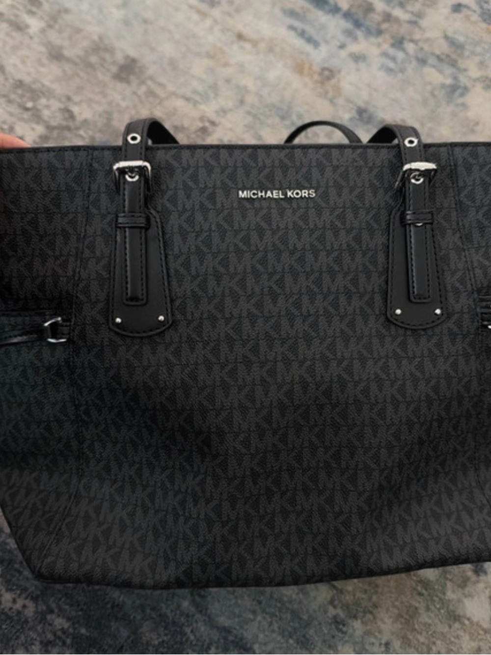 Michael Kors Black MK Signature Tote